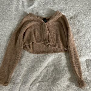 Fuzzy warm cropped sweater size small